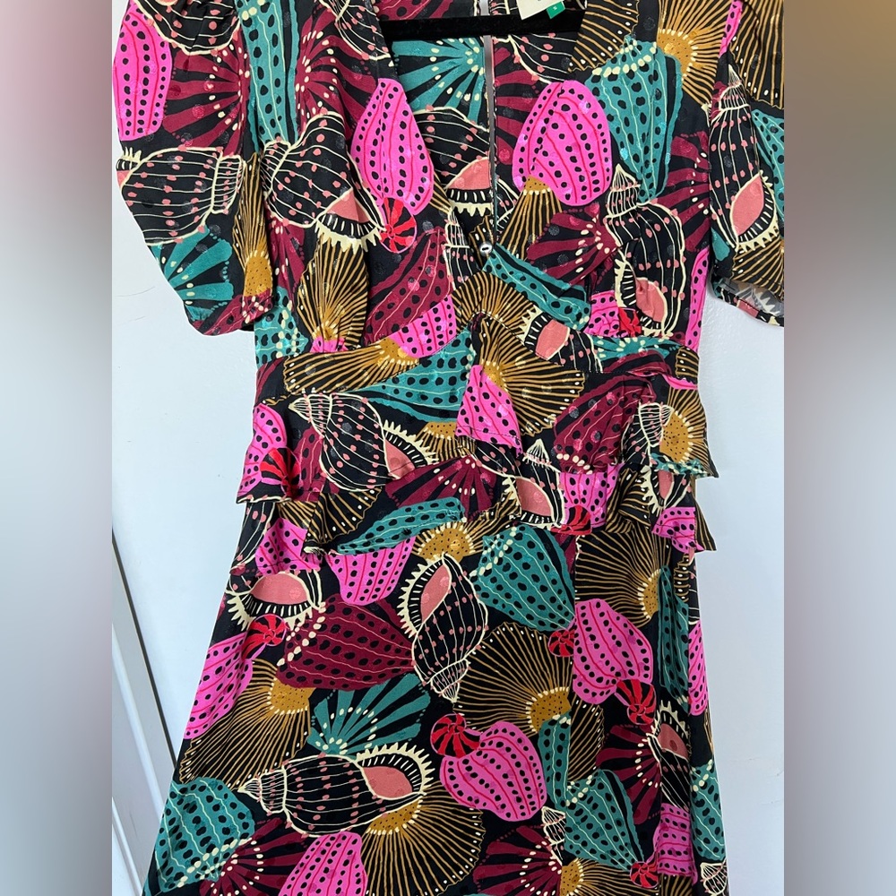 Farm Rio Shell Mix Midi Dress - Picture 8 of 11